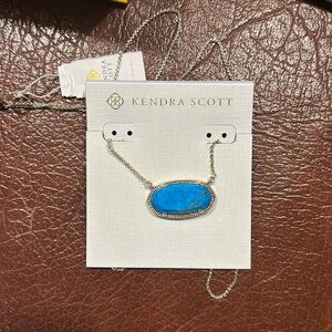 KENDRA SCOTT Blue and Gold Necklace with Dainty Chain